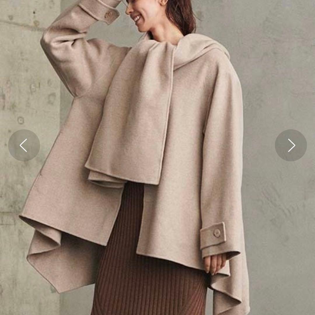 新品未使用　styling/ スタイリング リバーフードコート　ベージュ