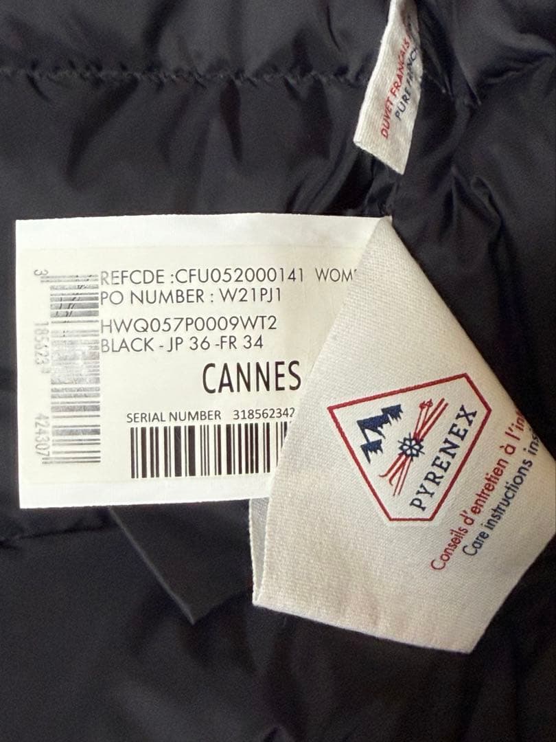 ピレネックス　カンヌ　36 ブラック　PYRENEX CANNES