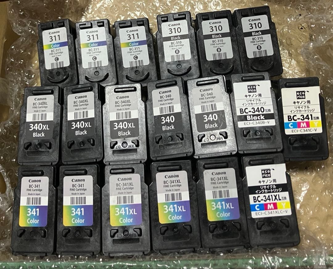 使用済み　インクカートリッジ Canon 19個