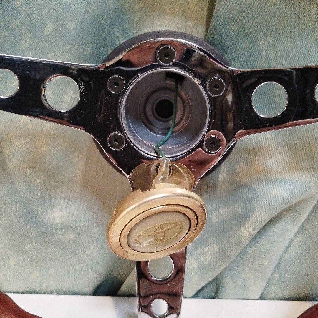 旧車　1部木製　木製ハンドル　 DINOS 直径36cm