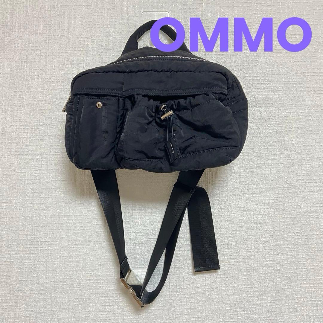 OMMO 黒 ボディバッグ　2wayショルダーバッグ