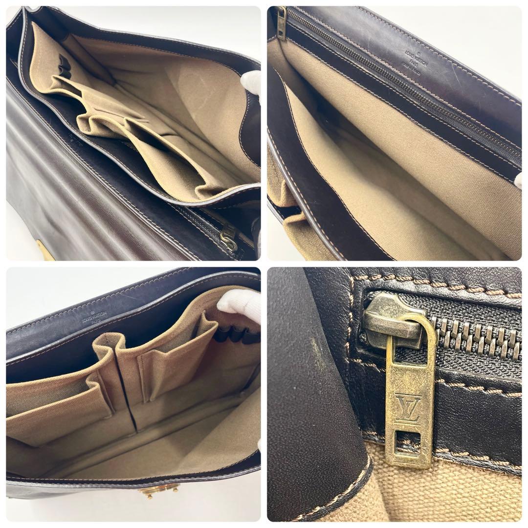 【極美品】ルイヴィトン ユタ アパシュ カフェ ブリーフケース 本革 ビジネス