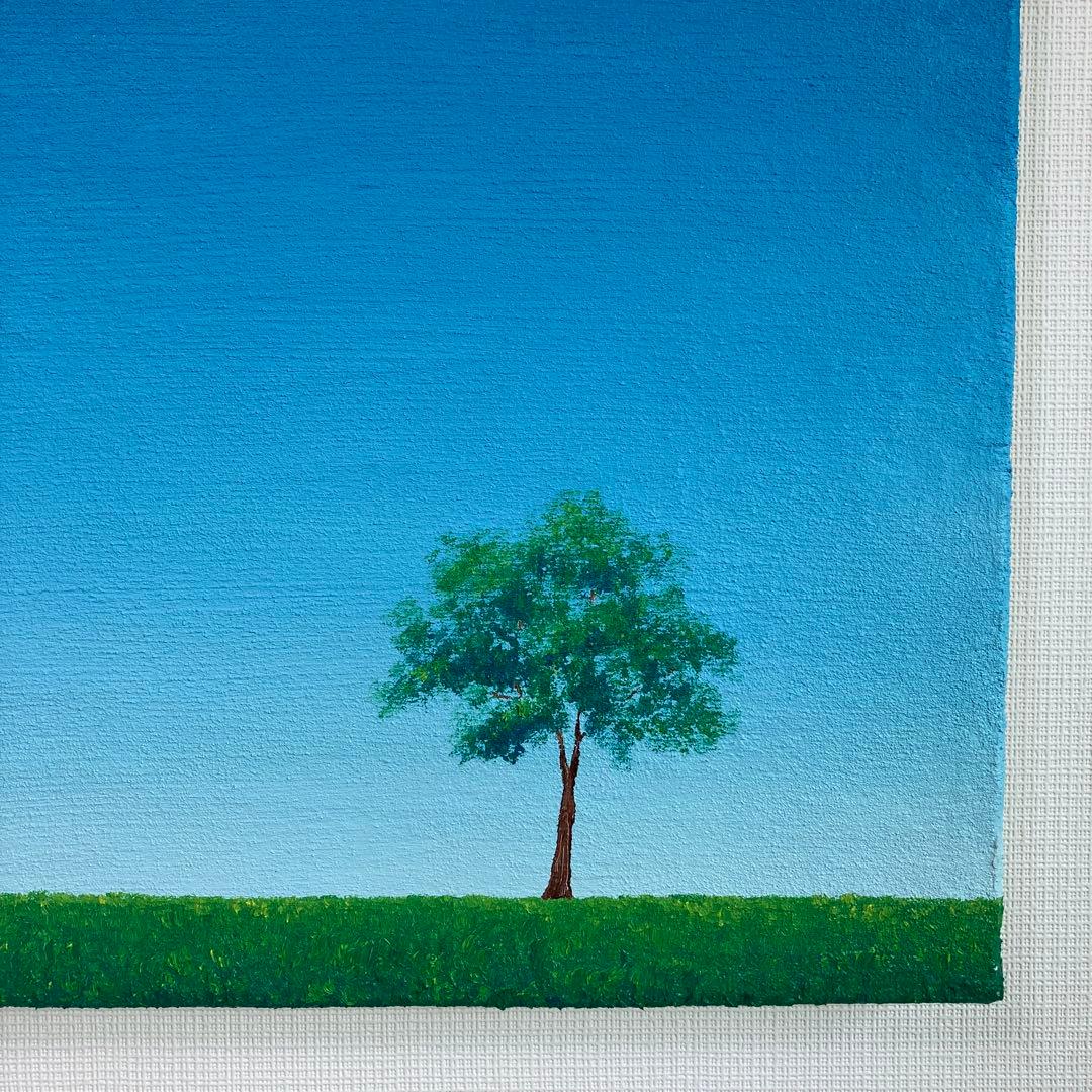 絵画　油絵　原画　木のある風景　風景画　Ｆ8サイズ　Ｓ.I