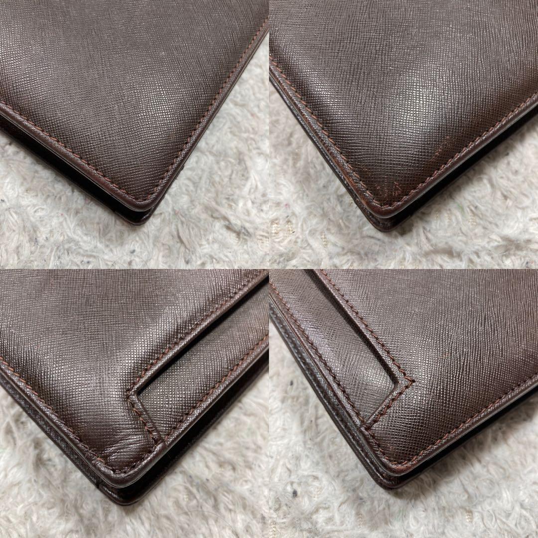 美品 バーバリー ダレスバッグ A4可 鍵付き サフィアーノレザー本革 濃茶