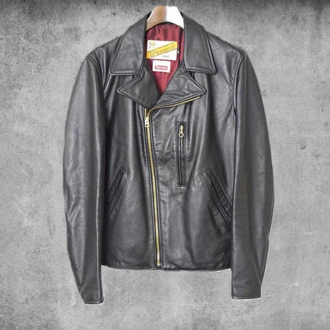 Supreme×Schott ダブルライダースジャケット s