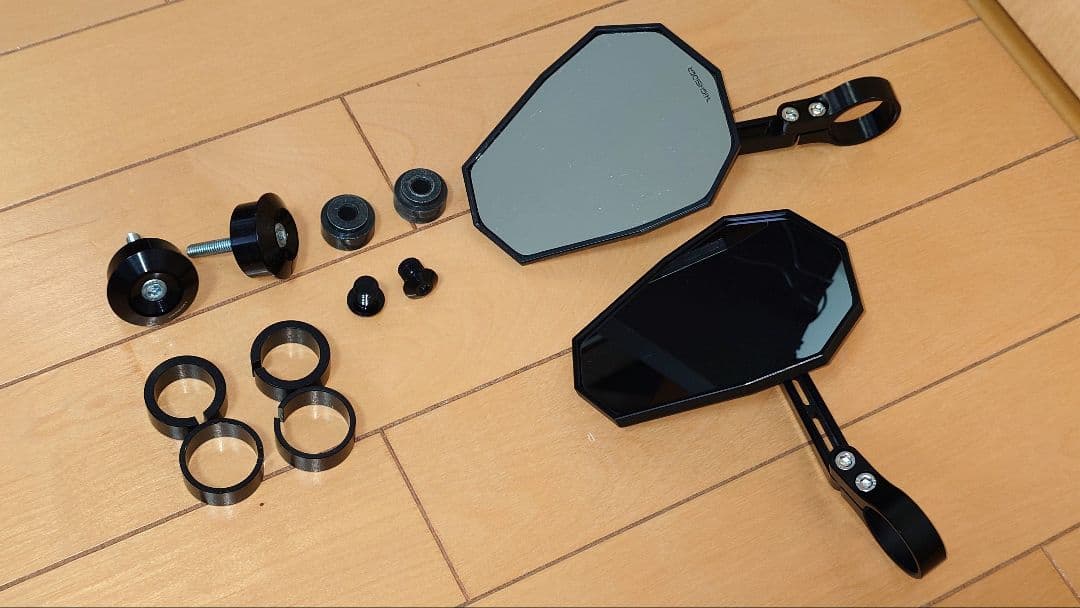 ハイサイダーバーエンドミラー ステルスX5 ＋レブル1100用アダプターセット