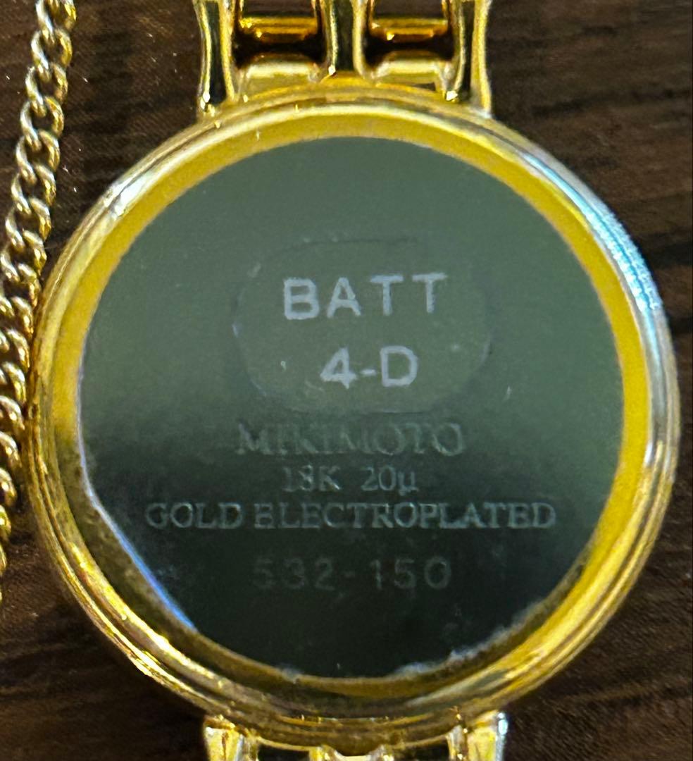 【美品 希少】MIKIMOTO パール シェル 真珠 ゴールド パールウォッチ