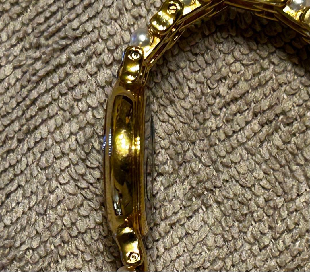 【美品 希少】MIKIMOTO パール シェル 真珠 ゴールド パールウォッチ