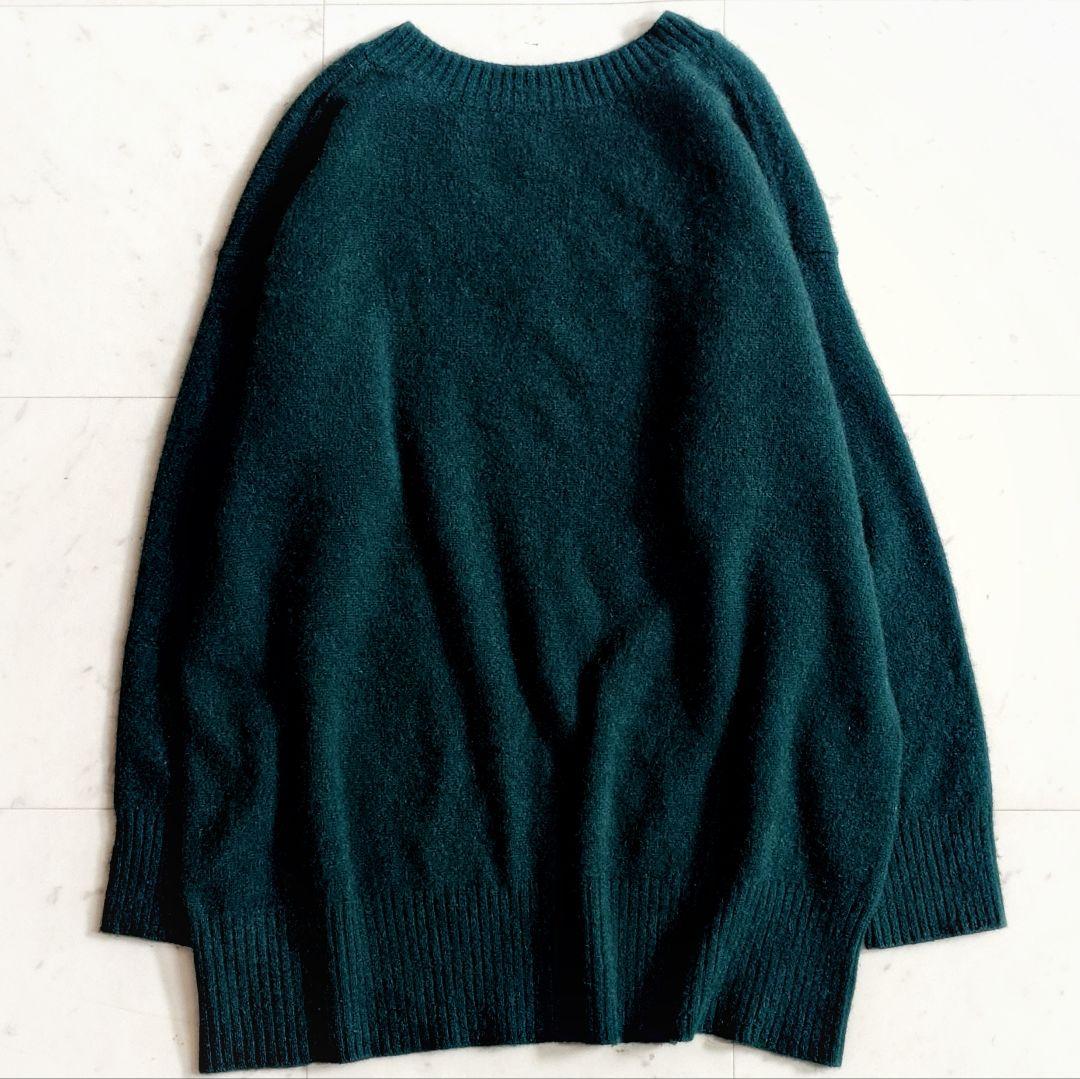 美品✨ティッカ TICCA ヤク100% Vネックオーバーニット 深グリーン