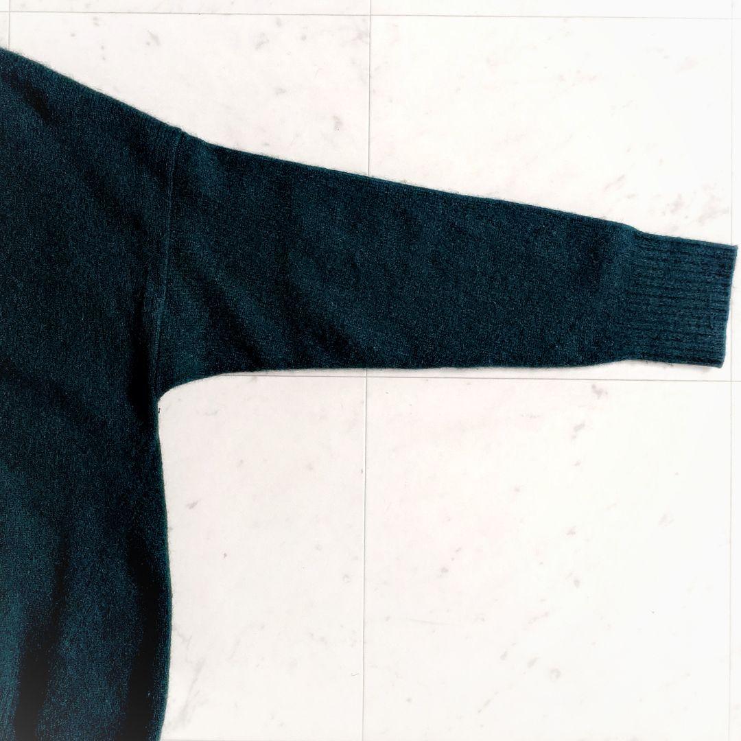 美品✨ティッカ TICCA ヤク100% Vネックオーバーニット 深グリーン