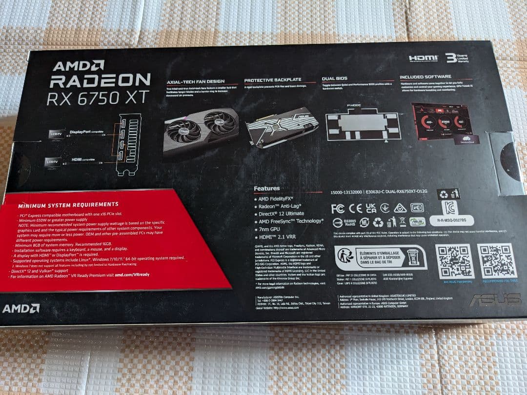 めい 「新品未開封」ASUS RX6750XT 12GB