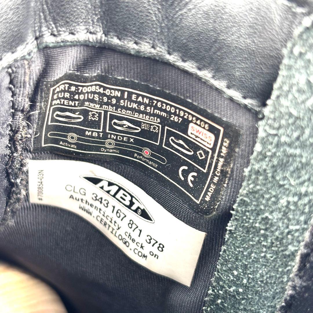 【美品】MBT サイドゴアブーツ レザー ブラック 厚底 ダイエットブーツ 本革