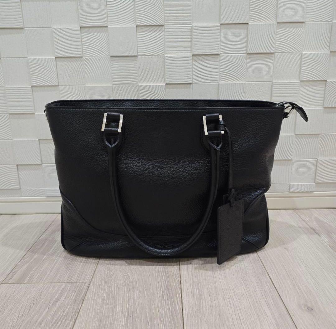 【美品】PELLE MORBIDA_シュリンクレザートートバッグ