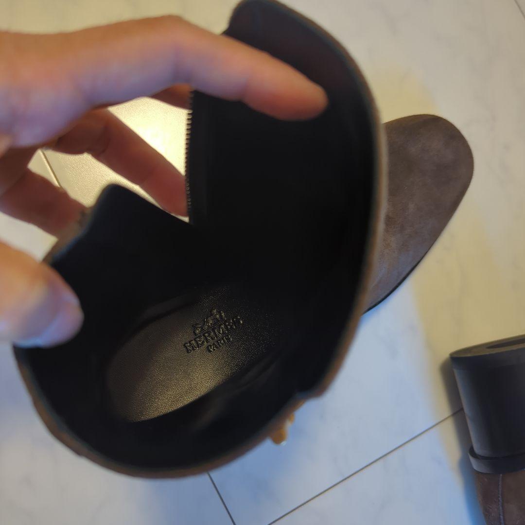 最終価格！極美品【HERMES】エルメス ショートブーツ ジル60ダークブラウン