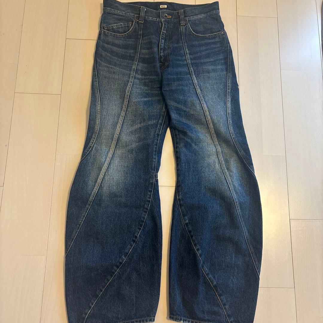 パンツ KHOKI 3D cutting denim pants size 1