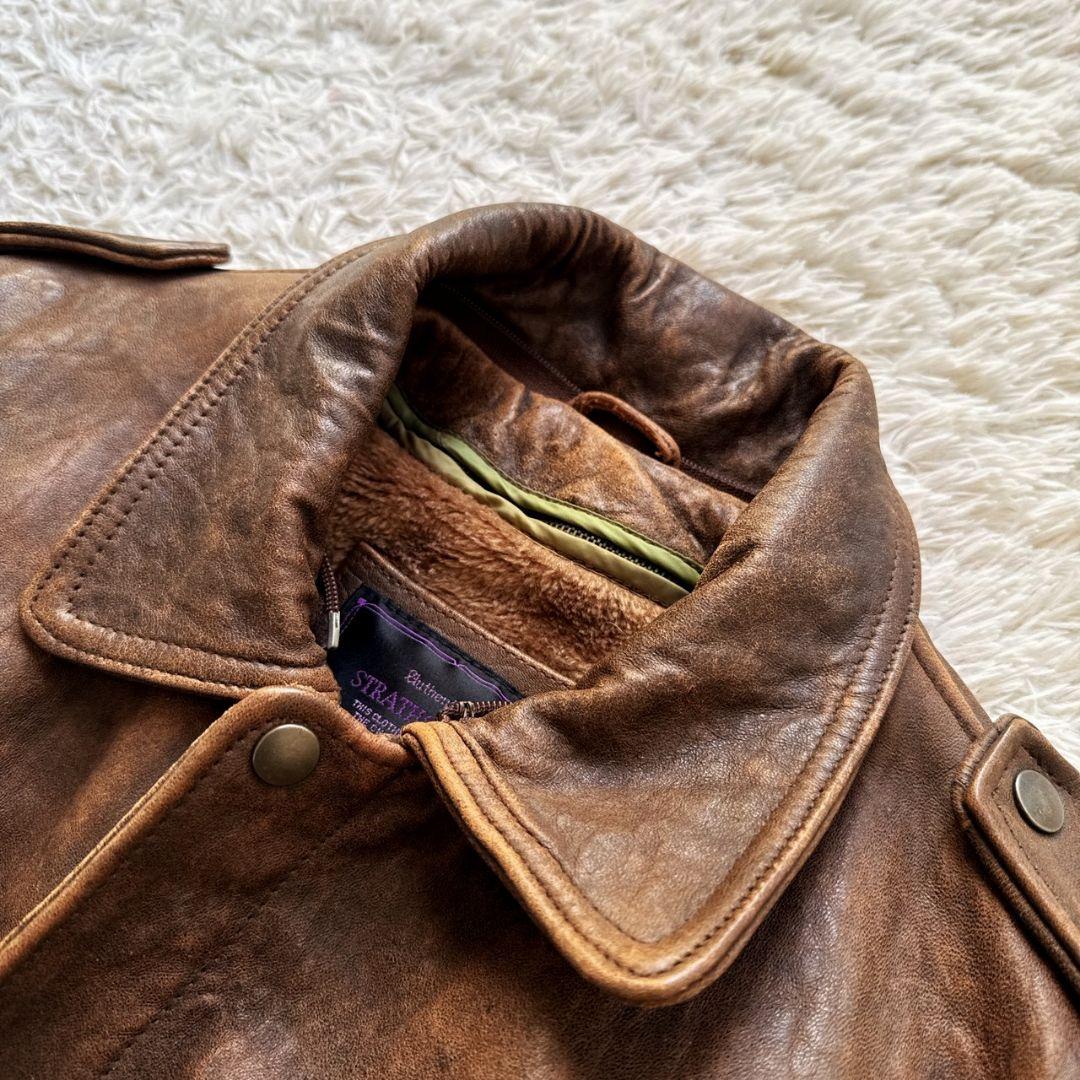 90s Type A-2 羊革 ライナー フライトジャケット ボンバージャケット