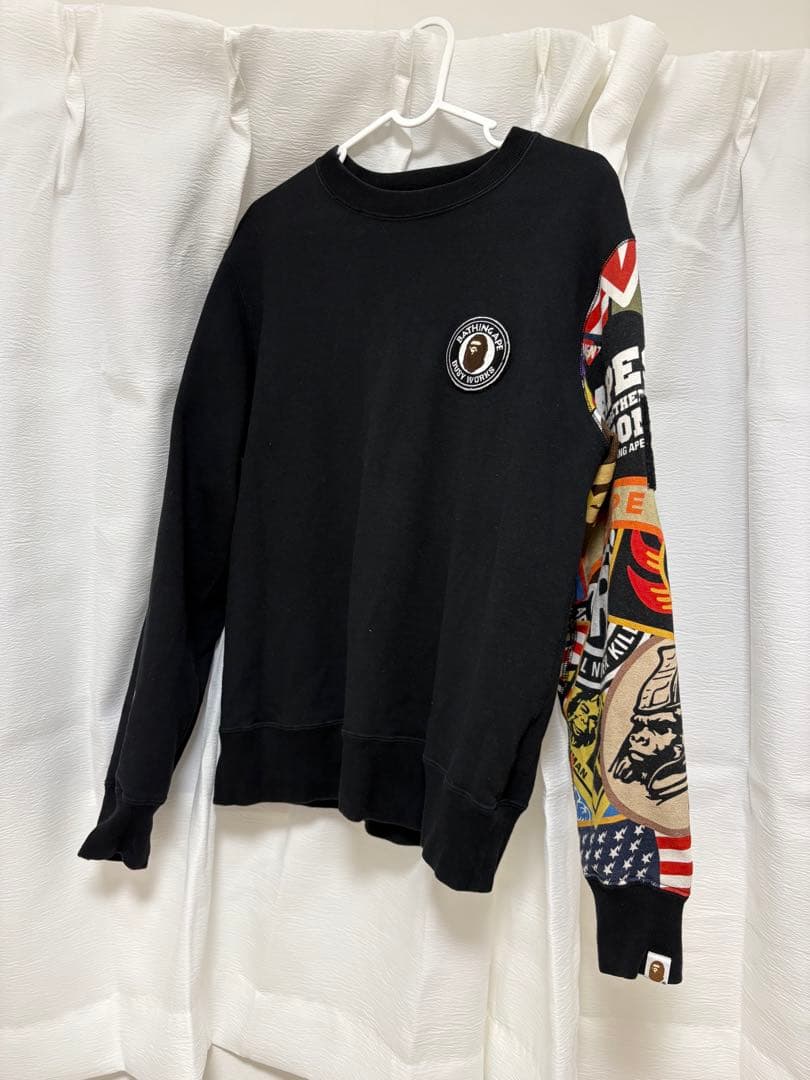 【週末値下】A Bathing Ape エイプ　スウェット　ワッペン