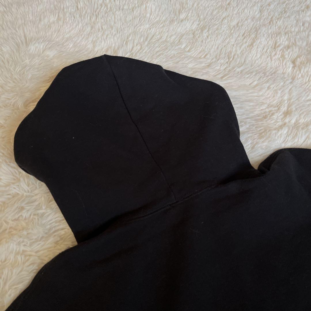 ブラックアイパッチ 取扱注意 パーカー フーディ ブラック 刺繍 センターロゴ