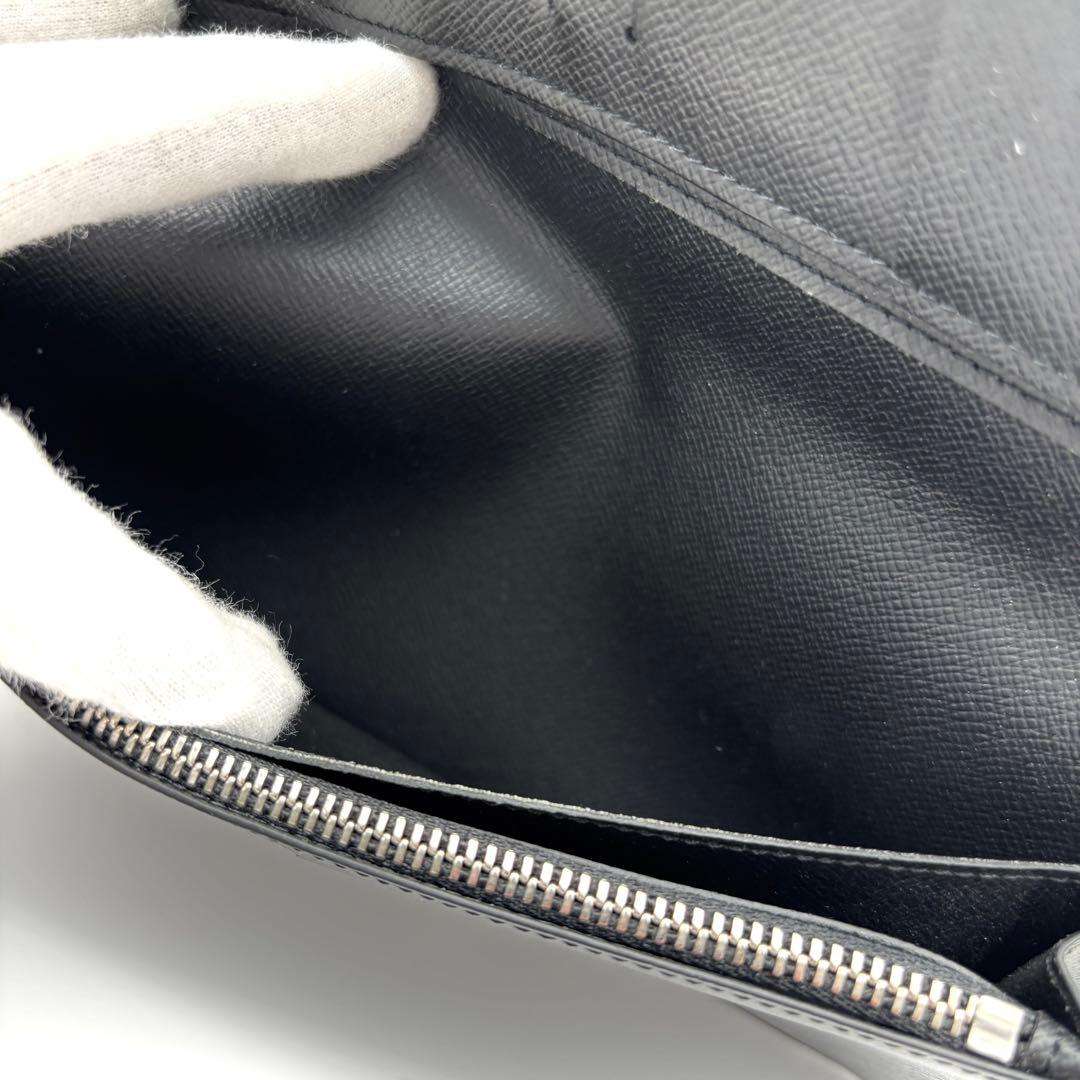 極美品・RFIDモデル ルイヴィトン タイガ ポルトフォイユ ブラザ 長財布 黒