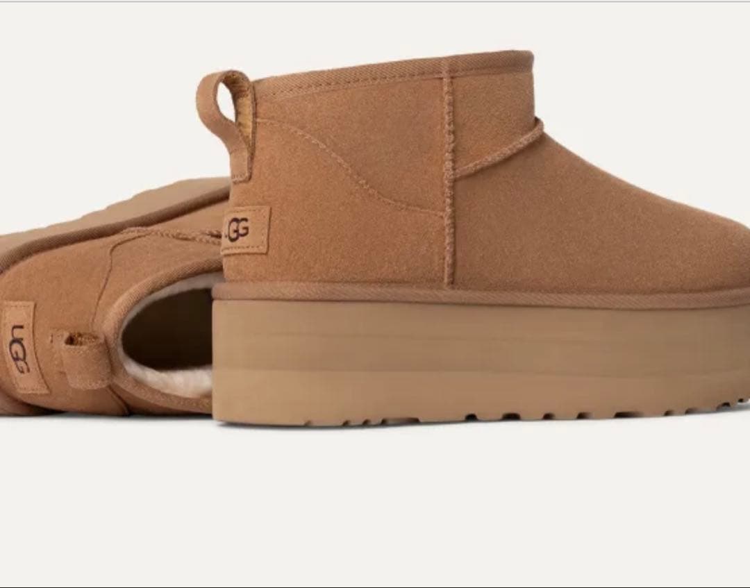 新品未使用UGGクラシックウルトラミニ プラットフォーム チェスナット 23cm