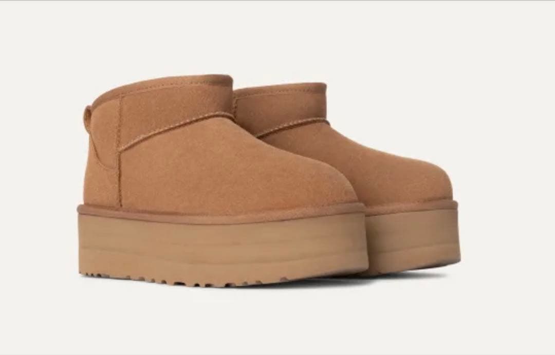 新品未使用UGGクラシックウルトラミニ プラットフォーム チェスナット 23cm
