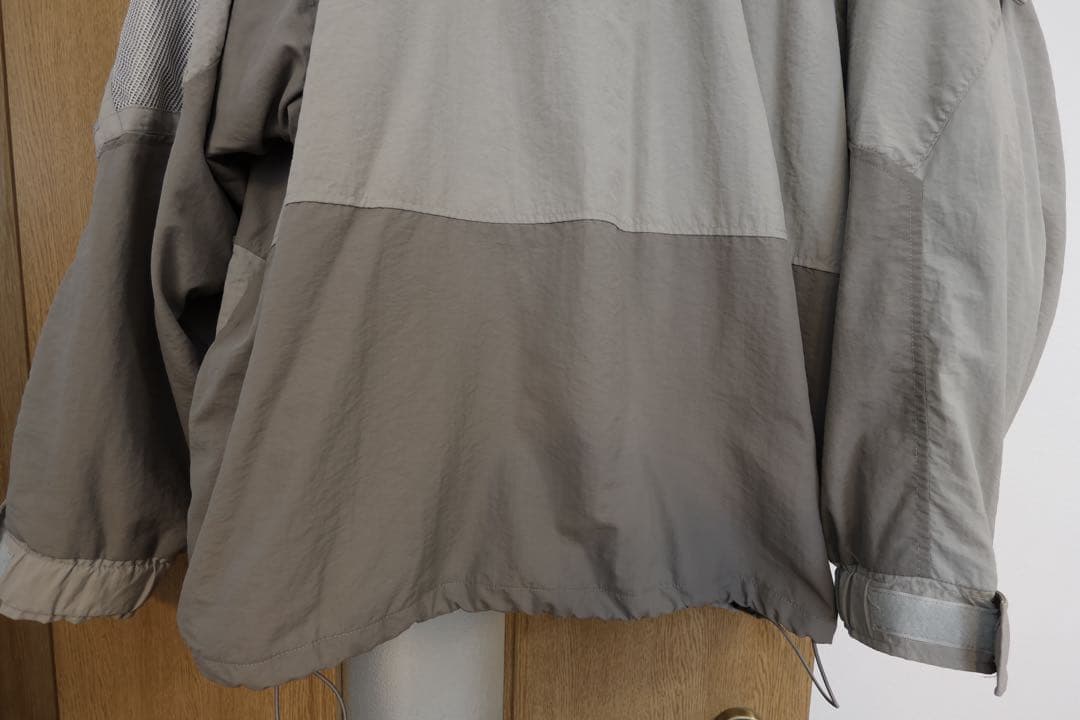 Perushu ナイロンジャケット セットアップ ライトグレー Lサイズ
