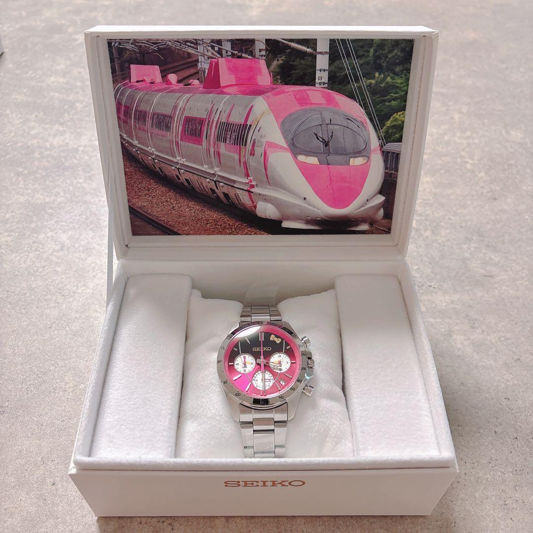 SEIKOハローキティ新幹線ウォッチ500系新幹線25周年記念　時計