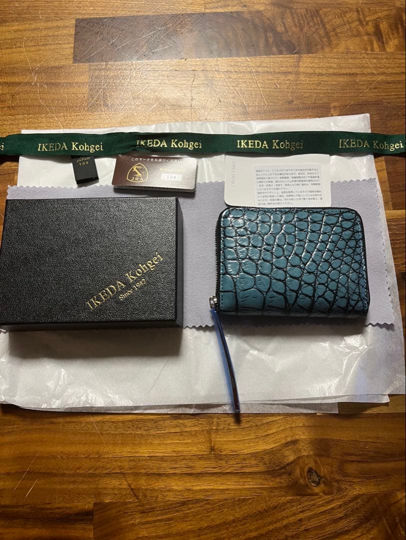新品 池田工芸 アルチザンクロコ 海神 ワダツミ クロコダイルマルチウォレット