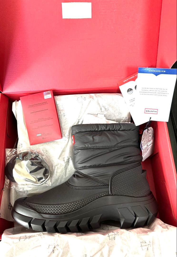大特価超人気 HUNTER スノーブーツ ショート (24cm) 新品防水防寒