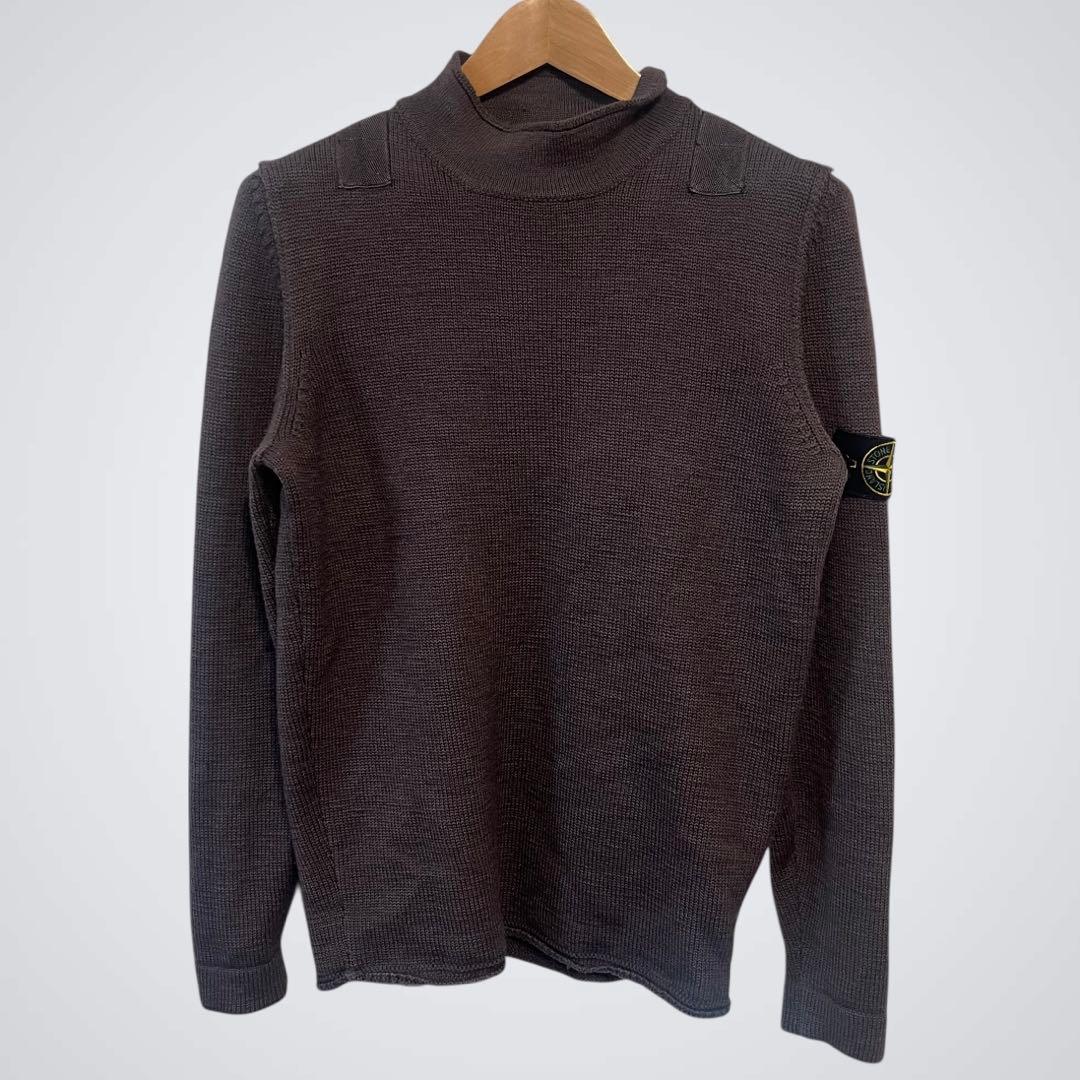【大人気】STONE  タートルネックニット L パープル