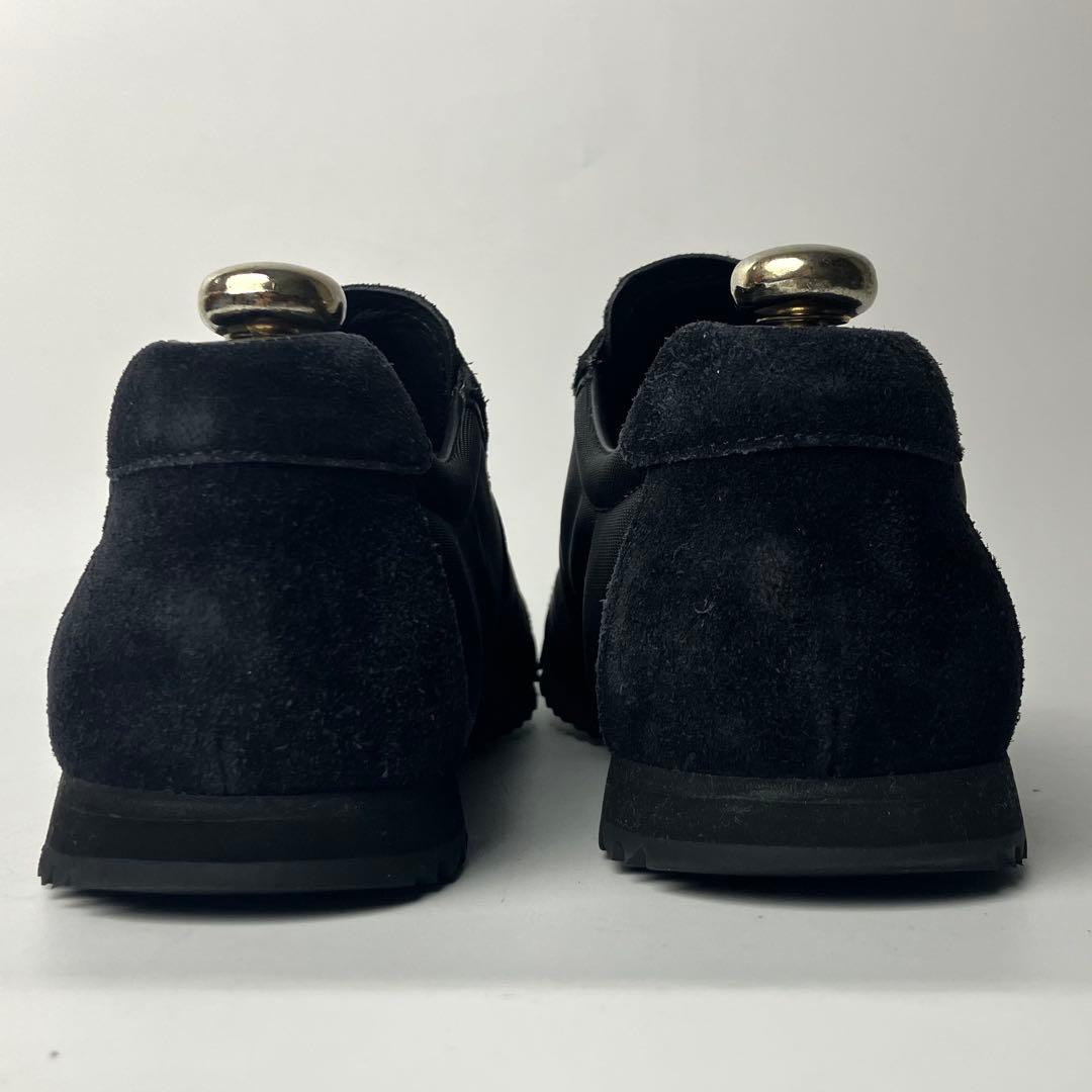 【極美品】プラダスポーツ　スエード×ナイロン　ロートップスニーカー　黒　25.5