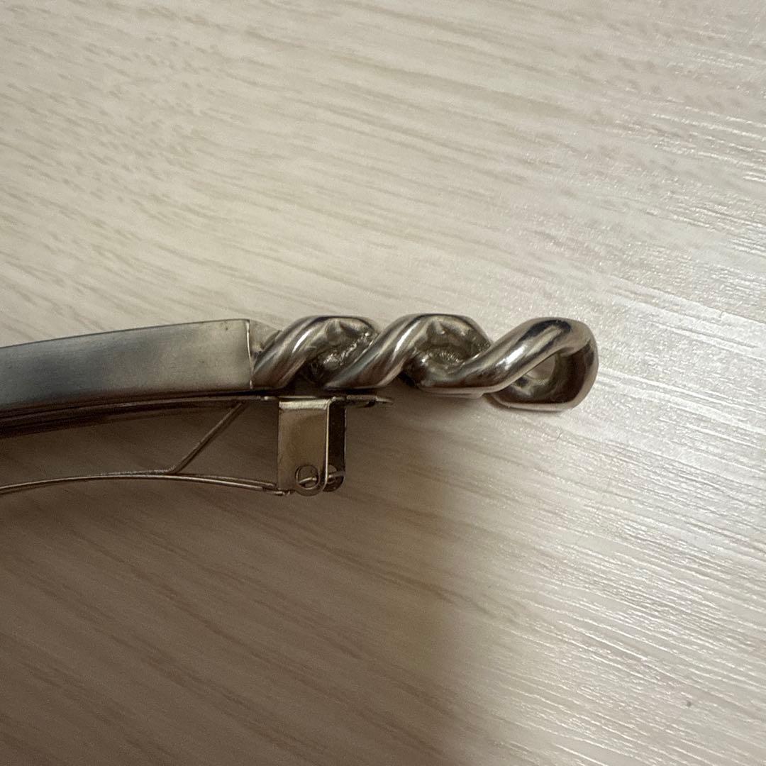 CHANEL バレッタ レア　髪留め シャネルロゴ ヘアクリップ シルバー