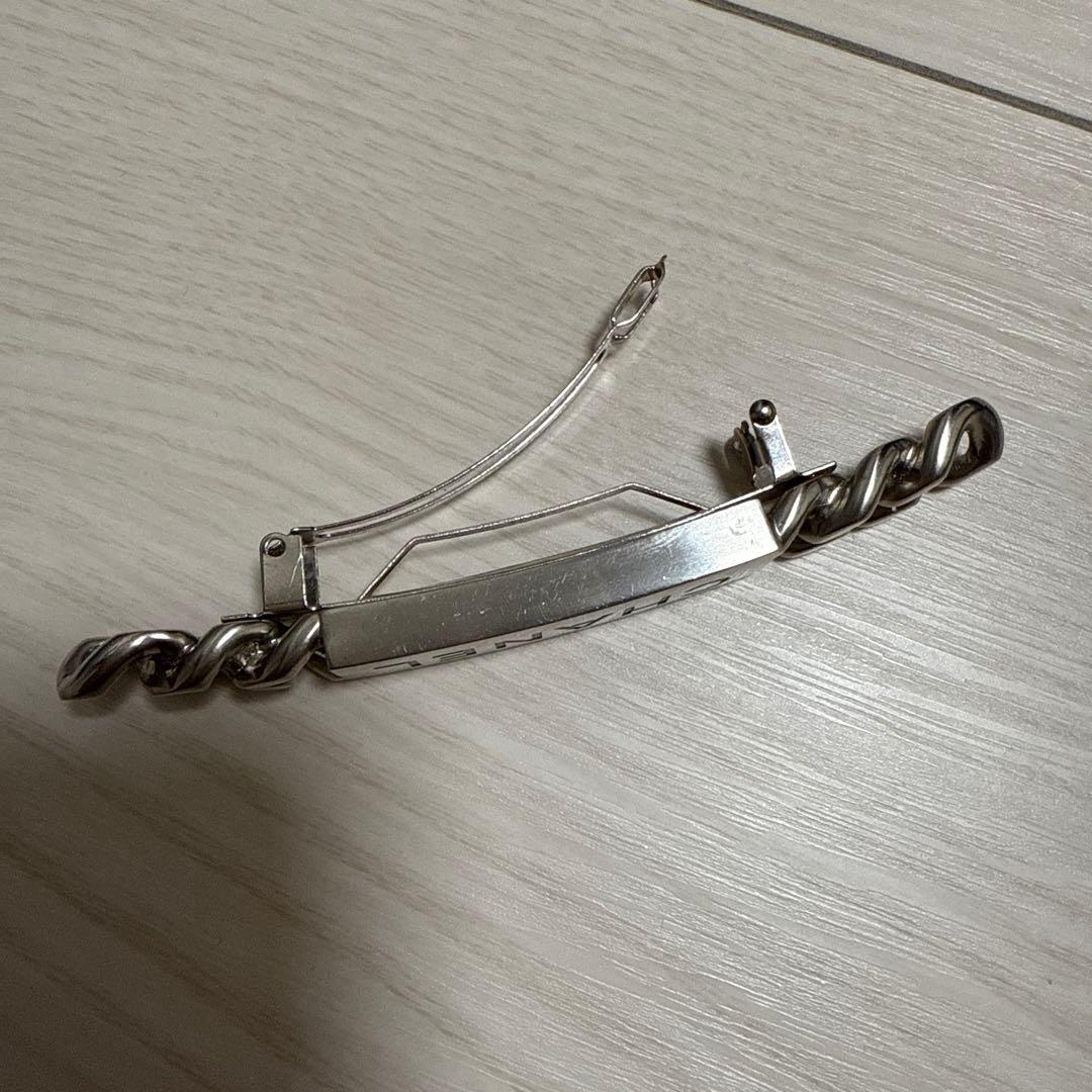 CHANEL バレッタ レア　髪留め シャネルロゴ ヘアクリップ シルバー