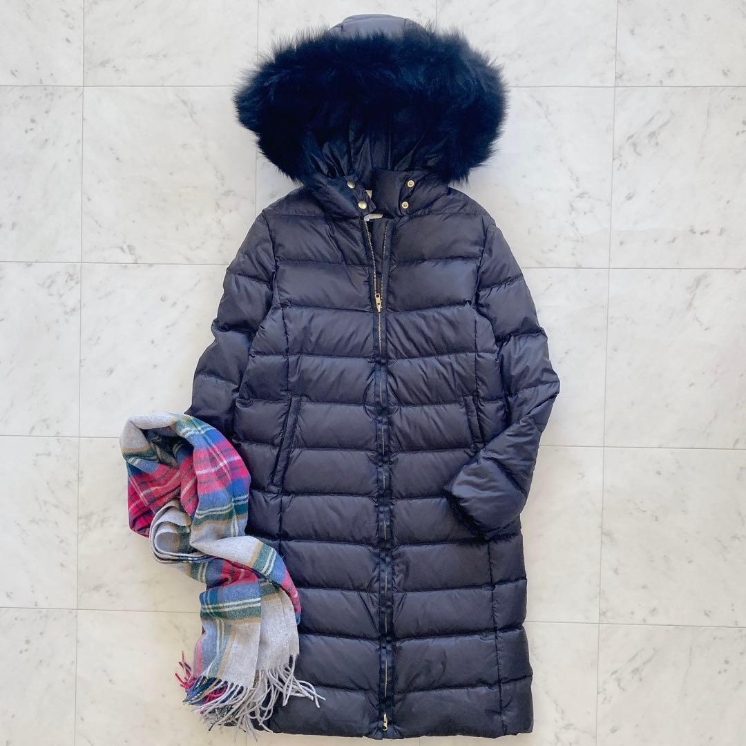 ビーミングバイビームスプラチナム　FOXファー タフタ ロングダウンコート