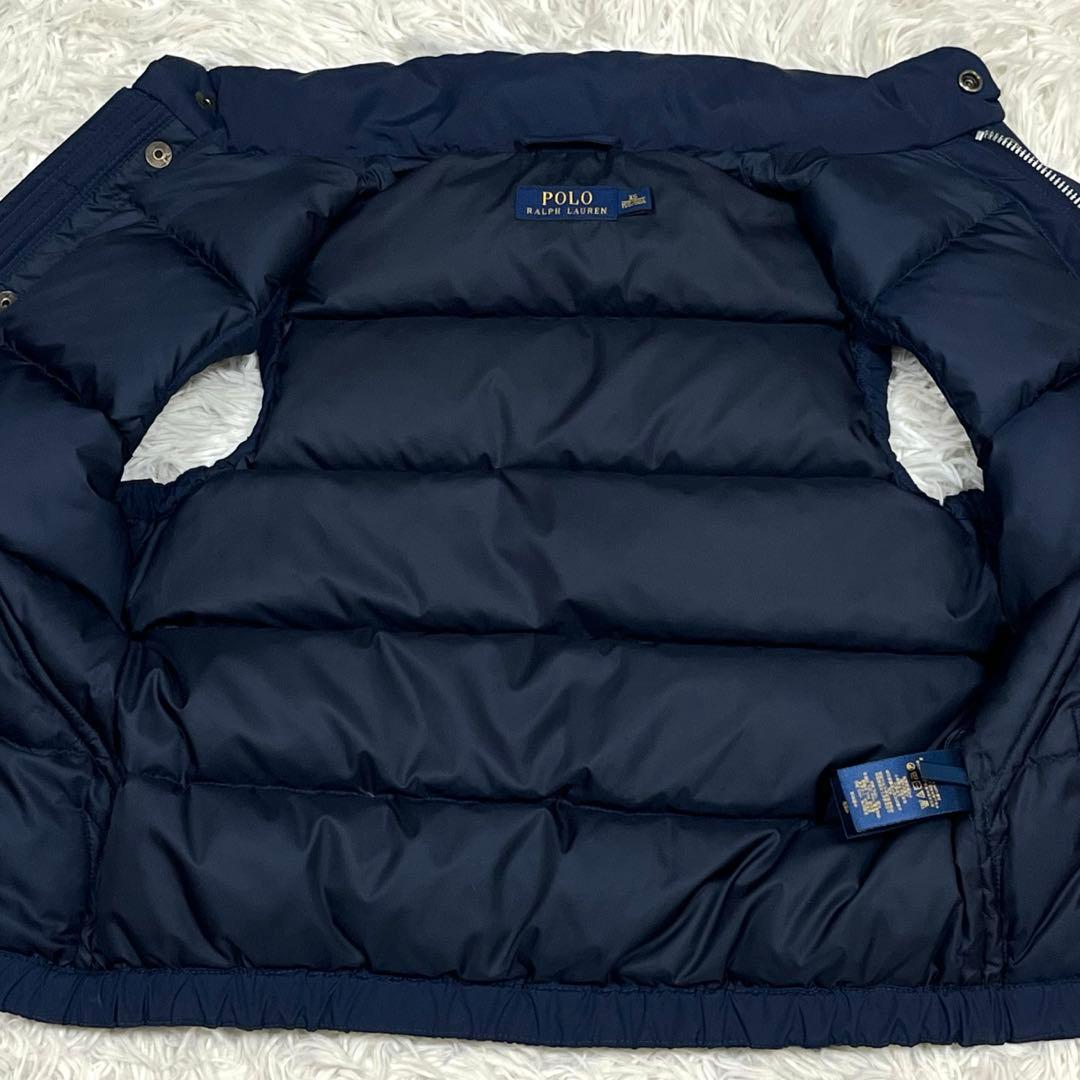 美品✨ラルフローレン フード付きダウンベスト ネイビー レディースXSポニー刺繍