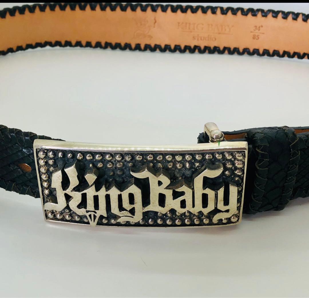 新品King Baby シルバー ロゴバックル/ 217g