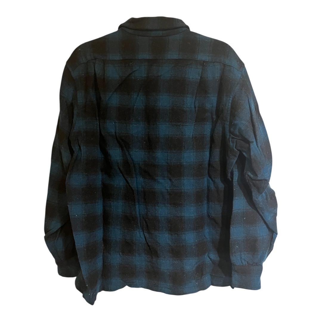 pendleton ウールシャツ　ボードシャツ　オンブレシャツ　50年代　青黒