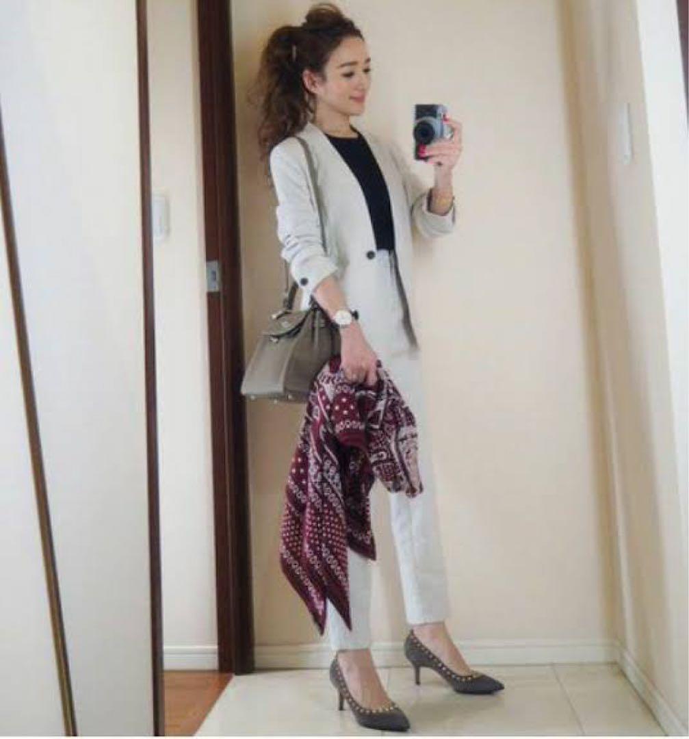 【美品！】プラステ◼︎PLSTスラブストレッチパンツスーツ セットアップMサイズ