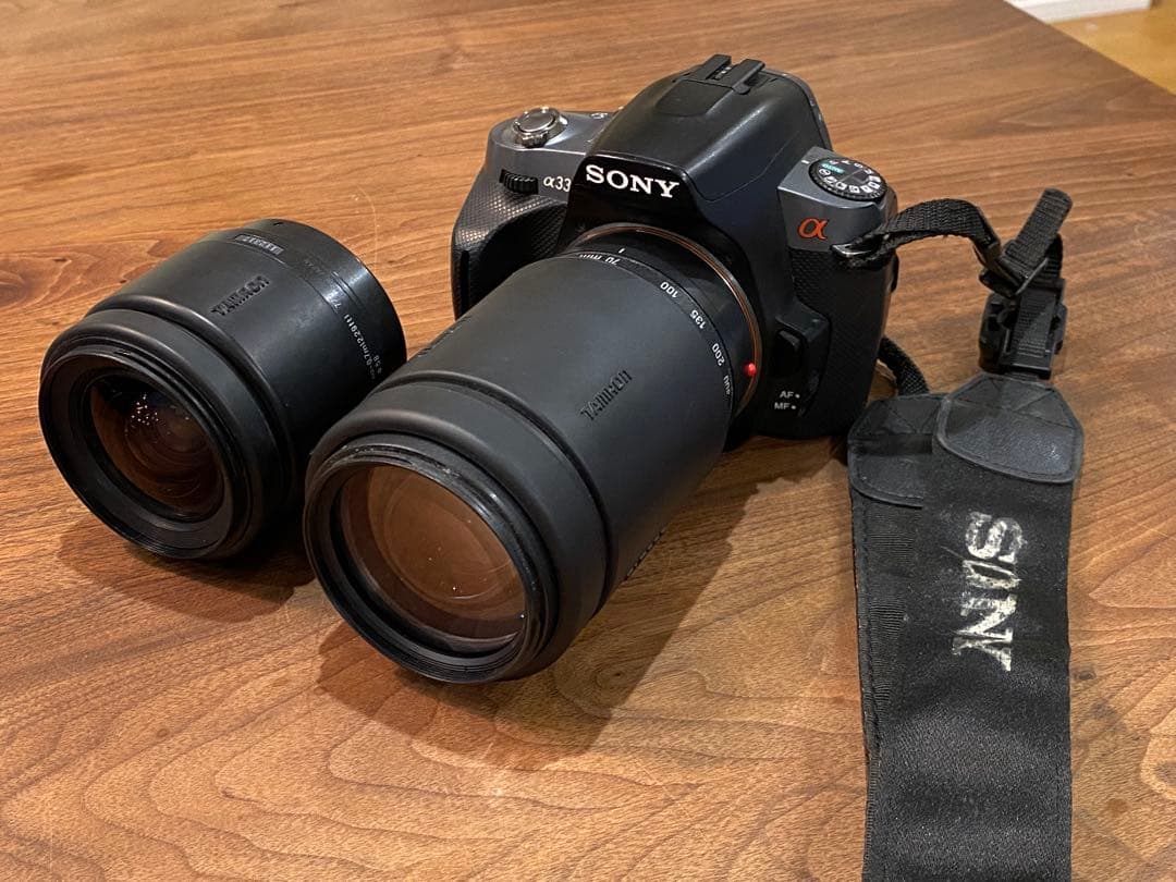 Sony α330 デジタル一眼　タムロン28-80 70-300 2本レンズ付