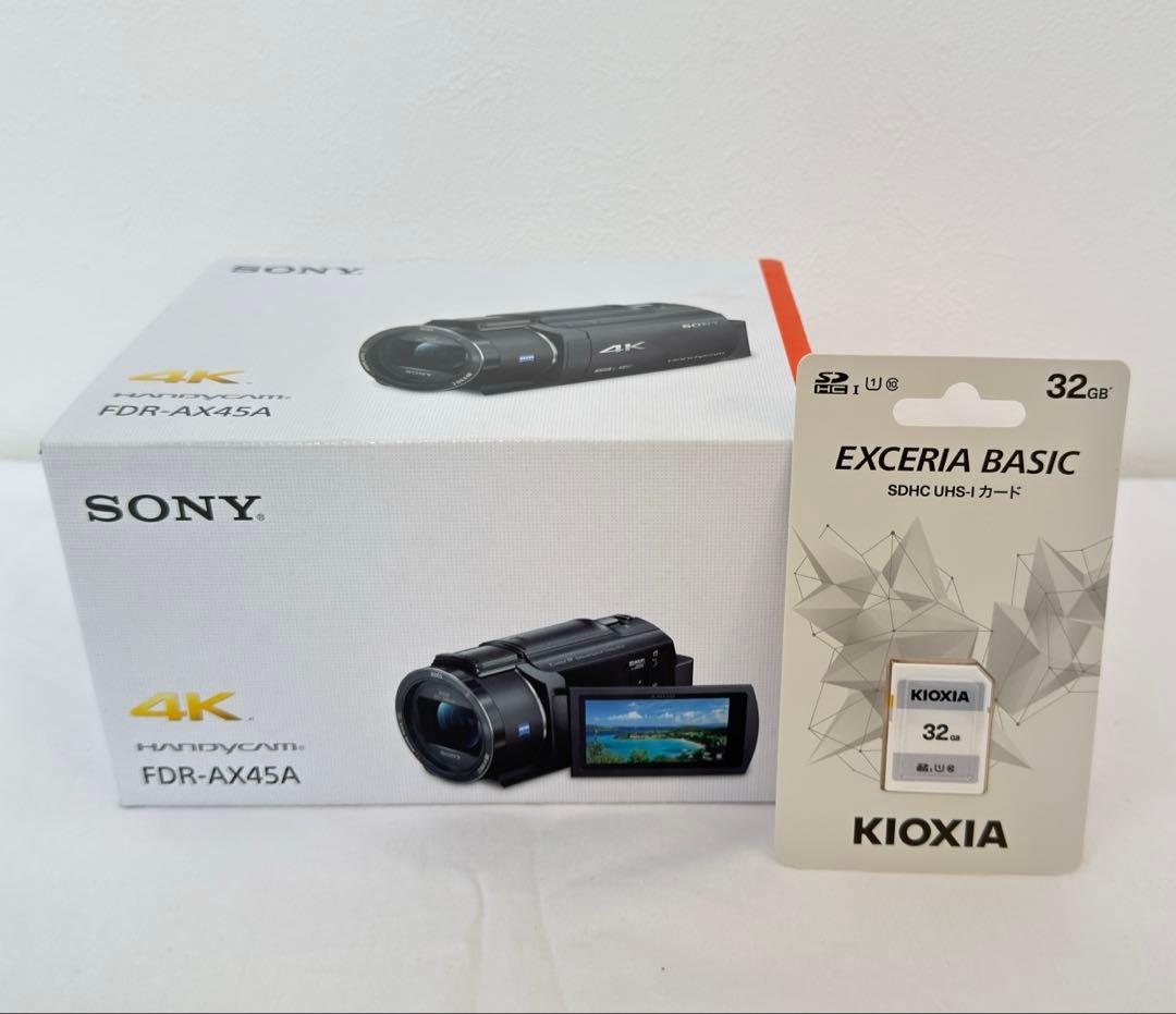 SONY FDR-AX45A 4K 【新品未使用】ブラック　ビデオカメラSD付き
