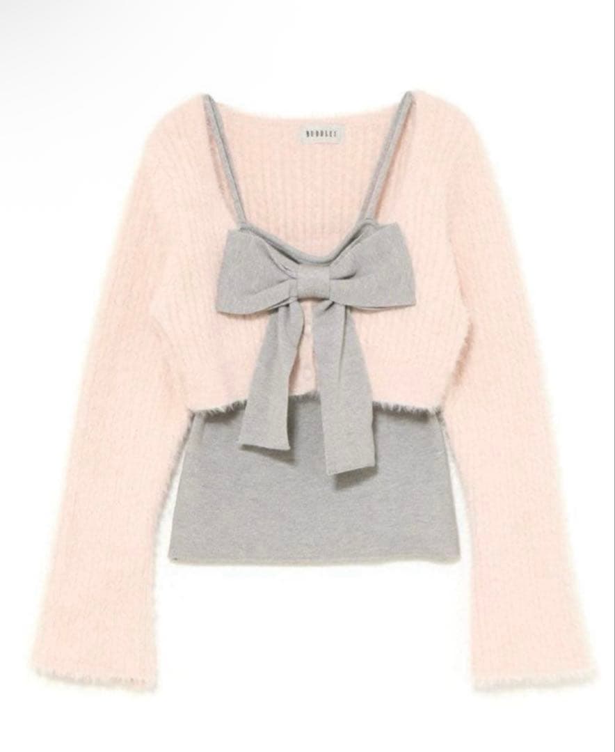BUBBLES リボンニットアンサンブル　バブルス