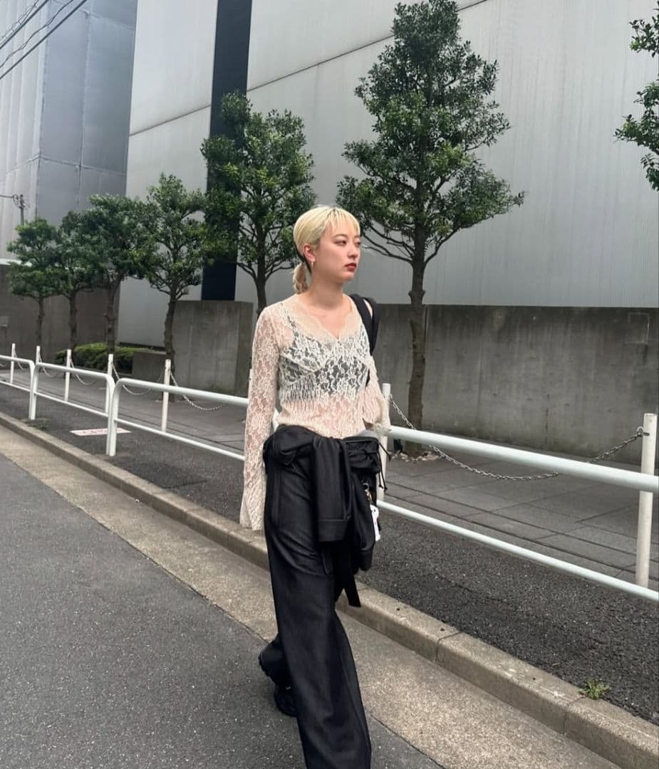 COMBINATION LACE TOP　ameri vintage