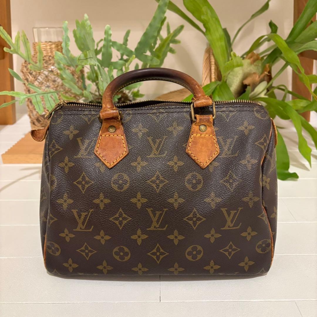 LOUIS VUITTON モノグラム スピーディ25 ロゴ ハンドバッグ