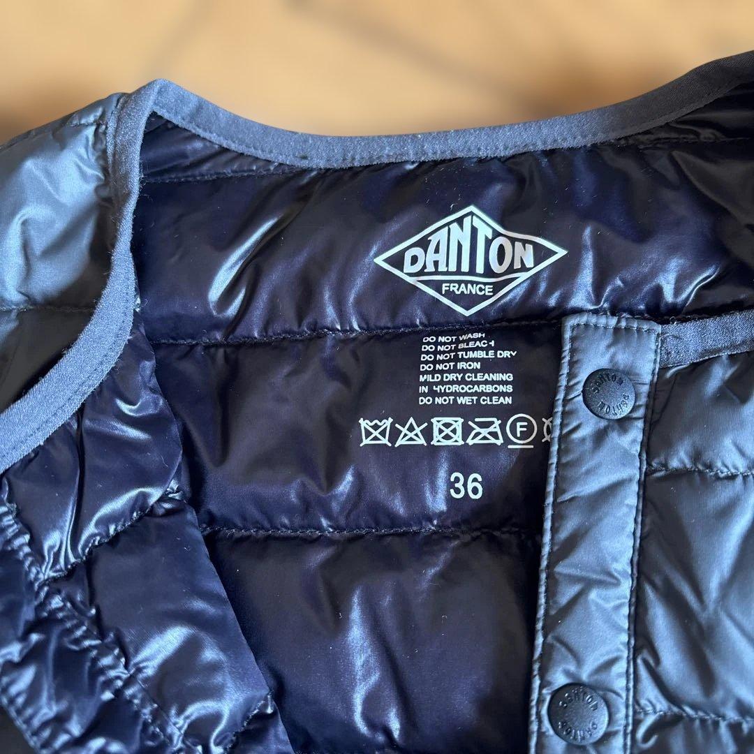 DANTON グレー キルティング ダウンジャケット 36
