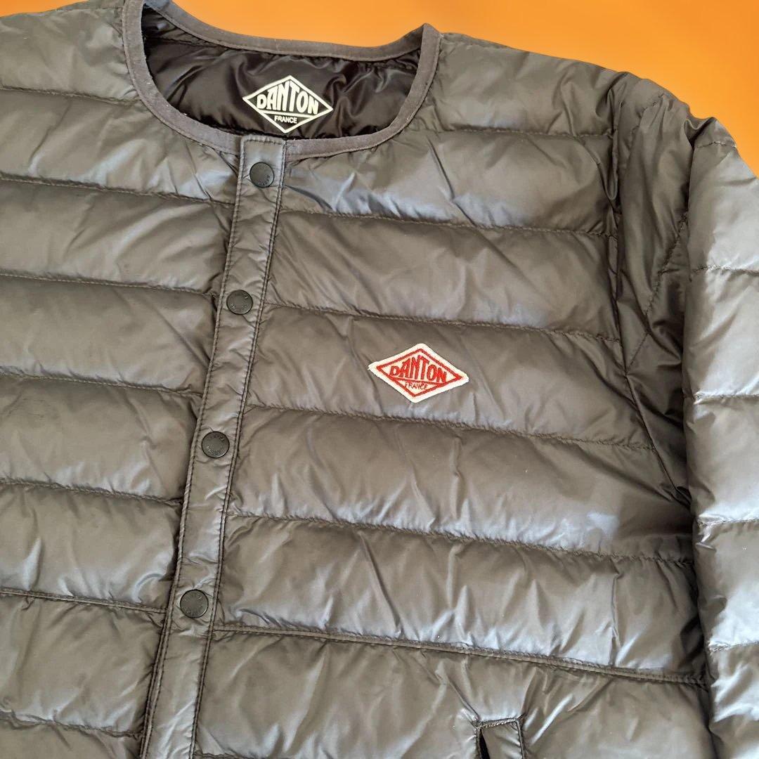 DANTON グレー キルティング ダウンジャケット 36