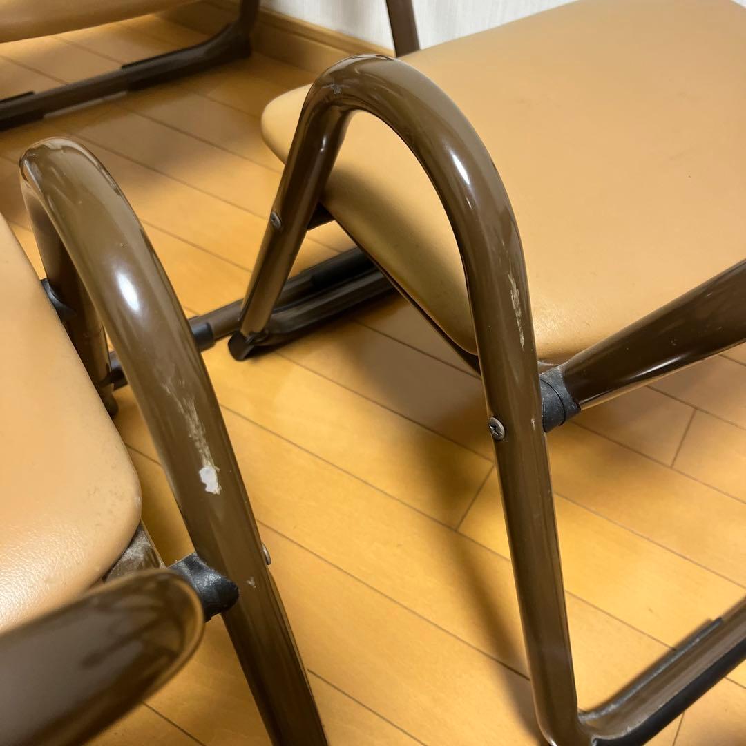 八木研 法事椅子 正座椅子 和室用 背もたれ付き 5脚セット スタッキング