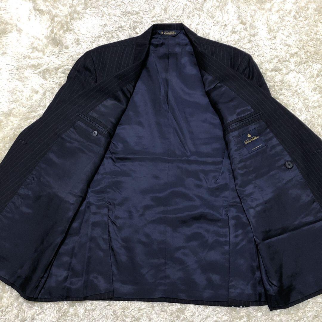 【極美品】ブルックスブラザーズ ダブルブレスト ジャケット 紺 ストライプ