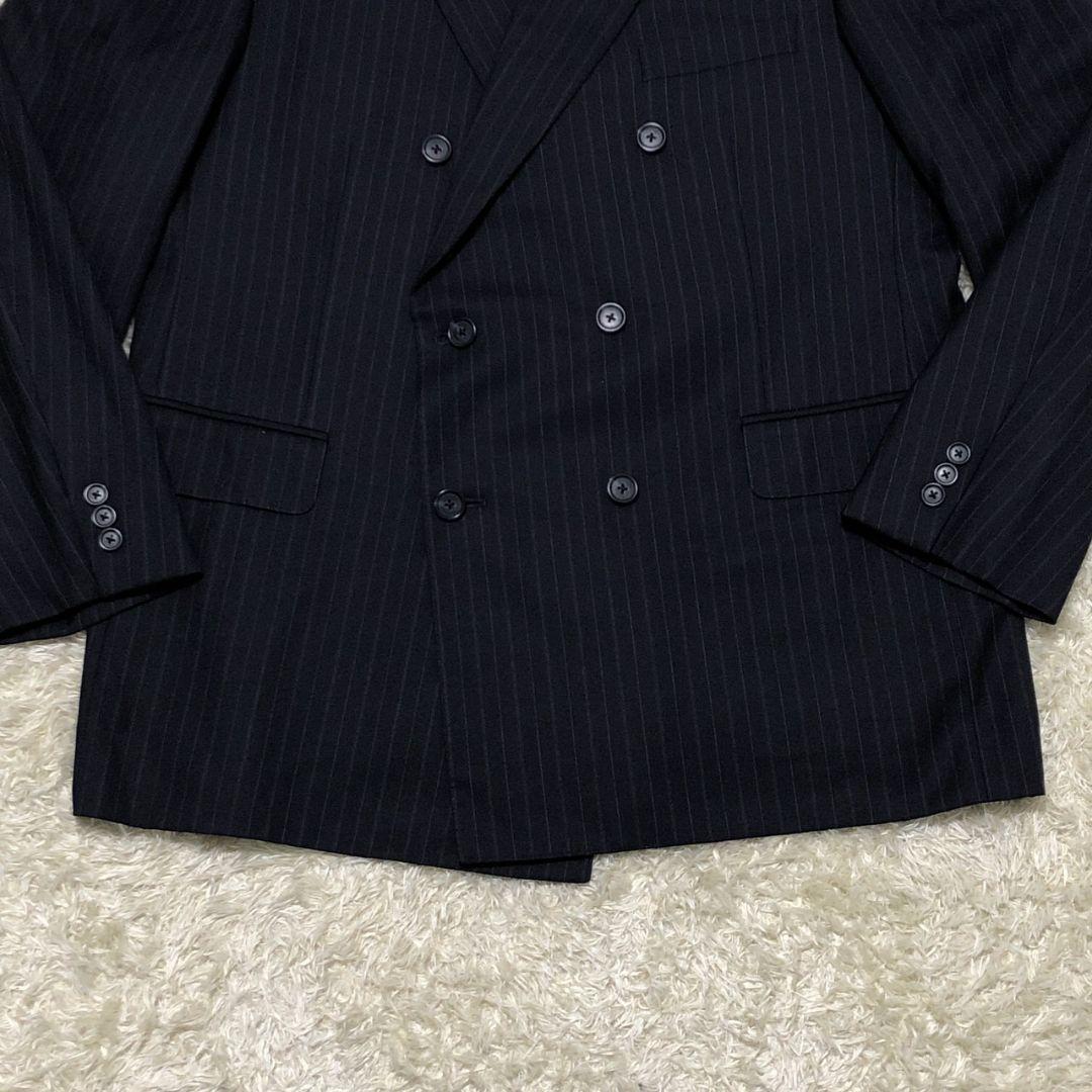 【極美品】ブルックスブラザーズ ダブルブレスト ジャケット 紺 ストライプ