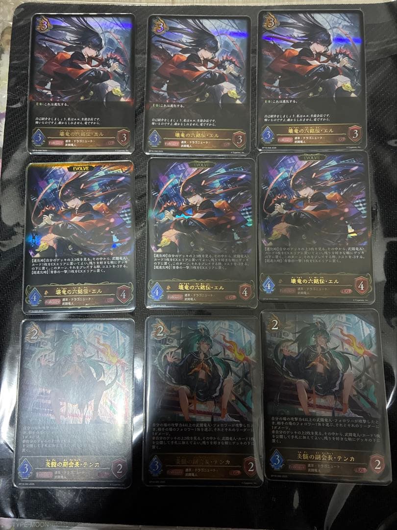 壊竜の六銘伝エル　LG　進化前3枚　進化後3枚 炎髄の副会長テンカ　LG 3枚