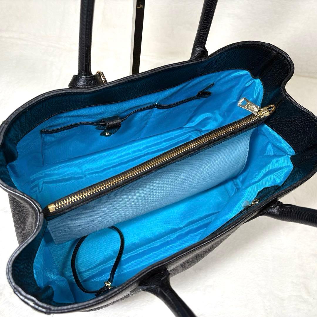 【koto 】A.D.M.J. トートバッグ シボ革 ブラック 保存袋付